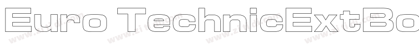 Euro TechnicExtBold字体转换